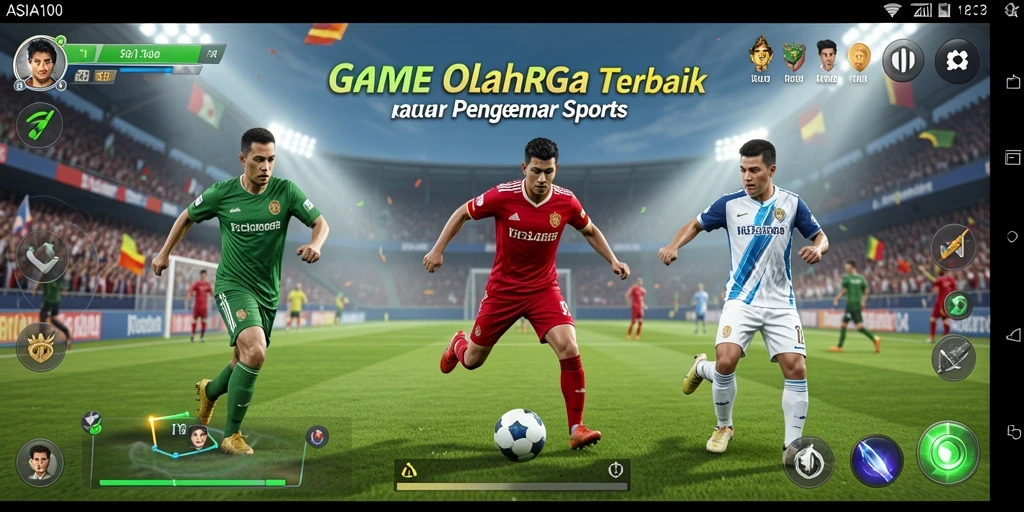 Tampilan gameplay menakjubkan dari ASIA100 yang menonjolkan olahraga kompetitif.