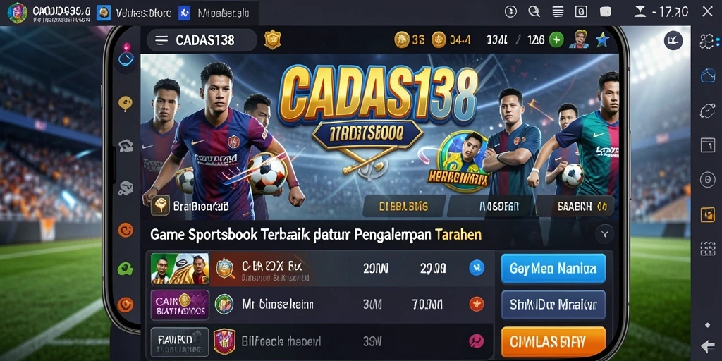 Screenshot utama CADAS138 menampilkan tampilan taruhan olahraga.