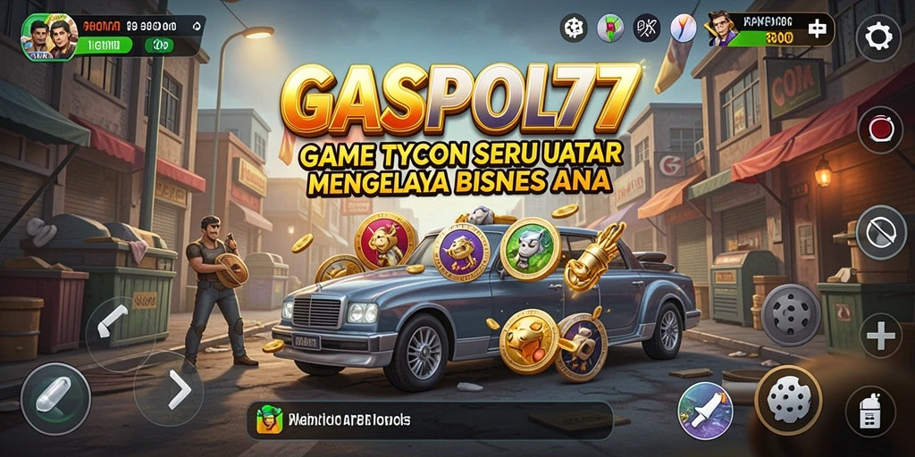 Screenshot GASPOL77 menampilkan pengalaman seru mengelola bisnis Tycoon.