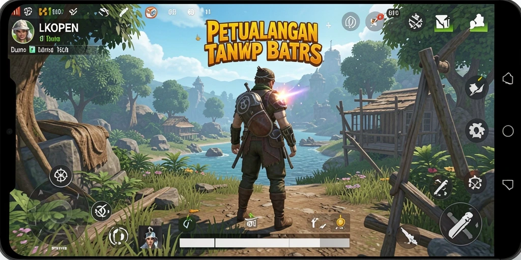 Screenshot LKOPEN menampilkan momen seru dalam dunia terbuka.